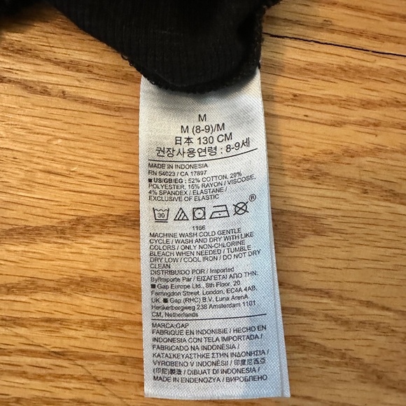 NWOT GAP Kids Wrap Top / Short Sleeve Shirt Girls in Color True Black - Size M - Picture 5 of 6